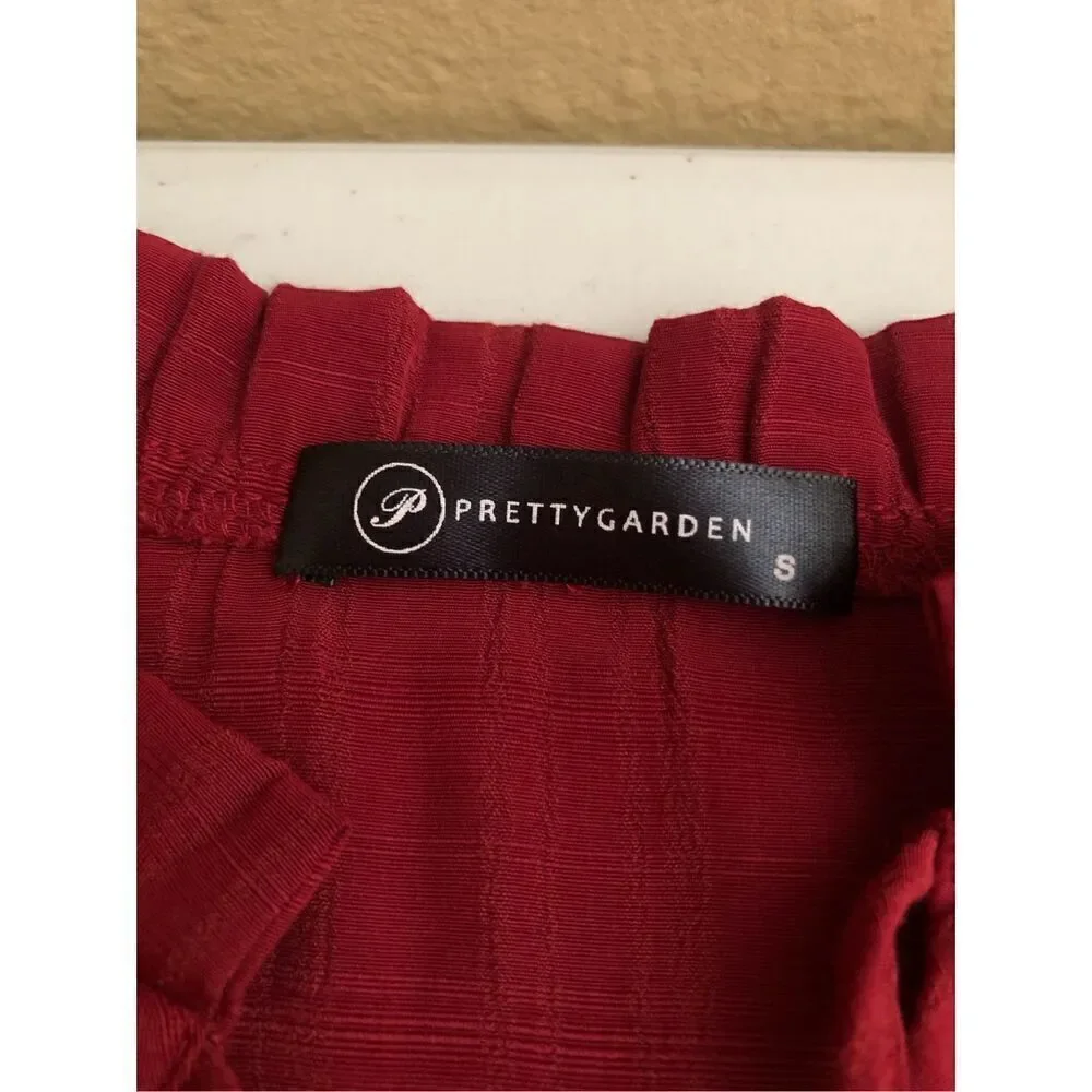 PRETTYGARDEN Womens Summer Boho Maxi Dress V Neck Ruffle Trim High SZ S - Picture 11 of 13